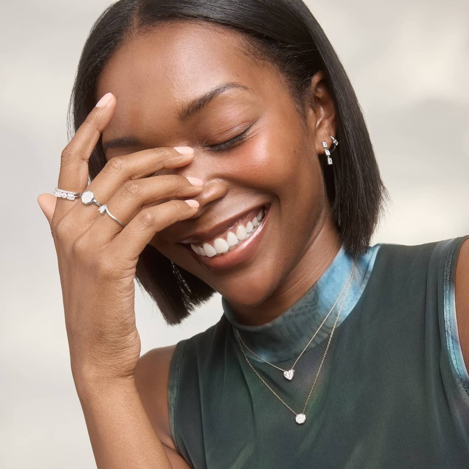 Diamond Hoop Earrings with 0.2 CTW Emerald Cut Lab-Grown Diamonds in 14K White Gold Bezel Setting