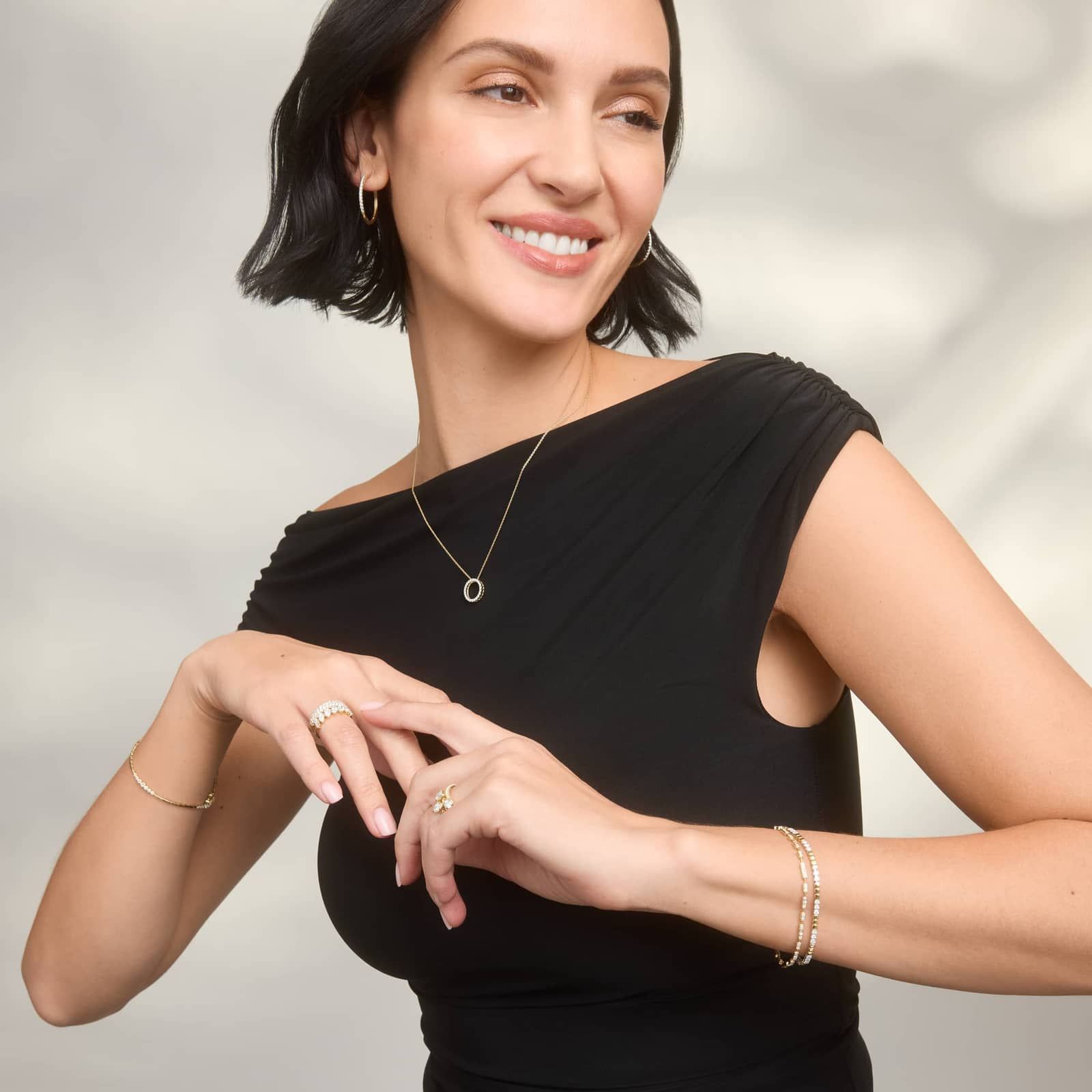 Diamond Hoop Earrings with 0.5 CTW Round Cut Lab-Grown Diamonds in 14K Yellow Gold