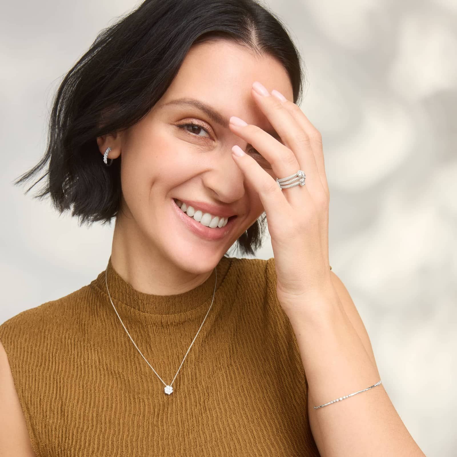 Diamond Hoop Earrings with 0.75 CTW Marquise Cut Lab-Grown Diamonds in 14K White Gold
