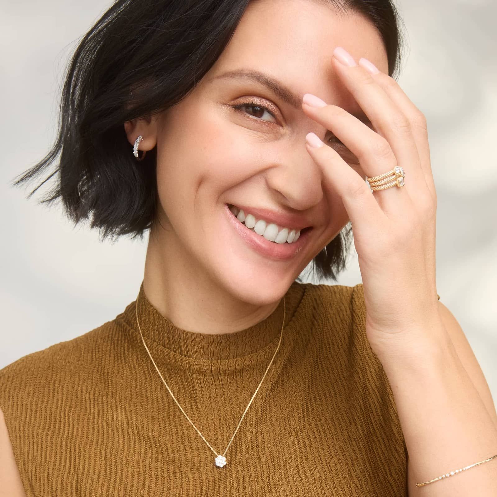 Diamond Hoop Earrings with 0.75 CTW Marquise Cut Lab-Grown Diamonds in 14K Yellow Gold