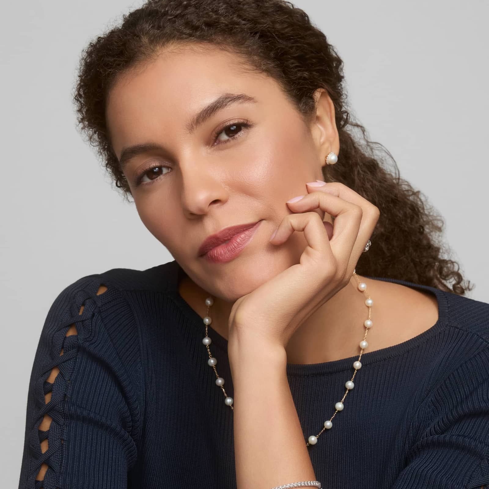 Pearl and Diamond Halo Stud Earrings in 14K Yellow Gold