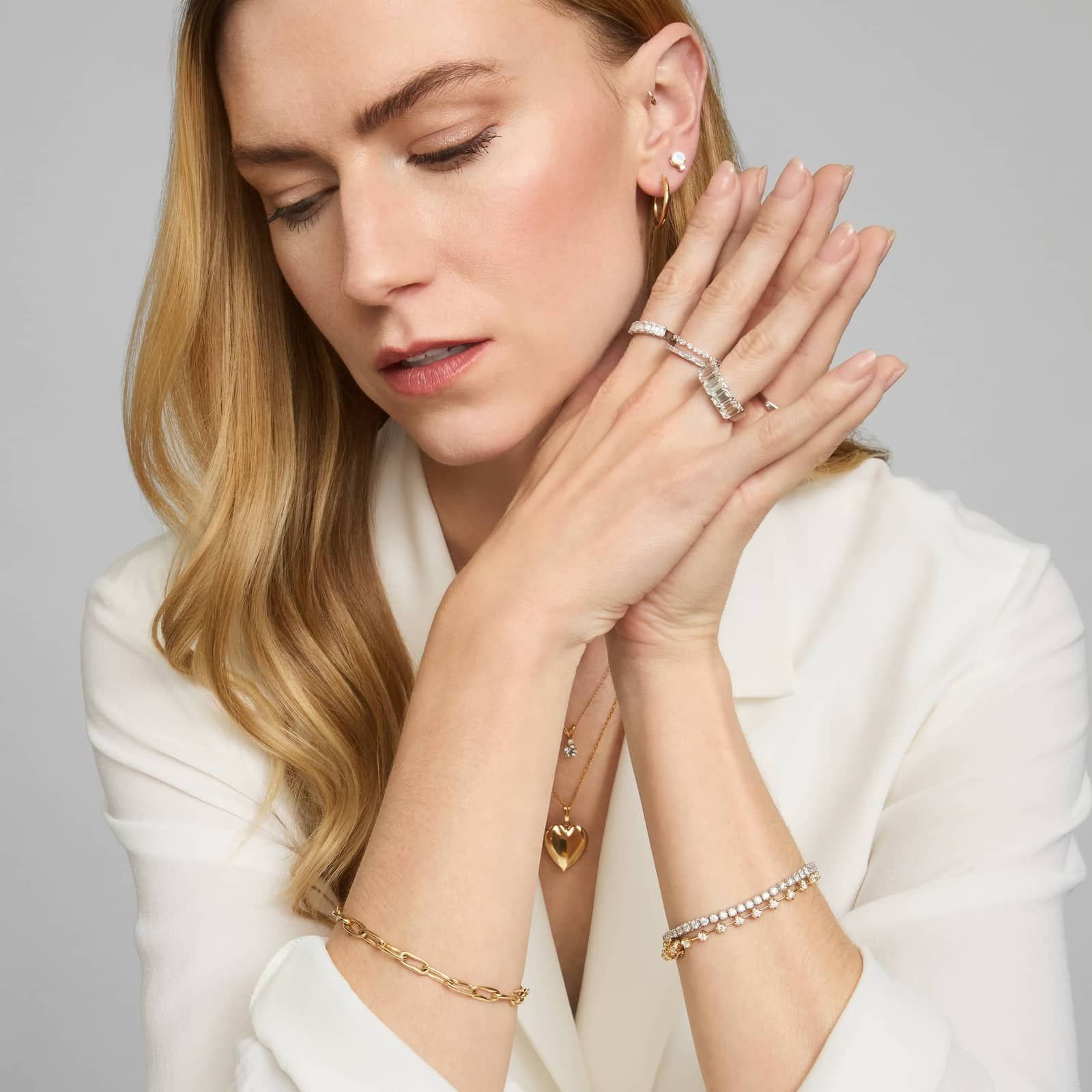 Rainbow Moonstone Stud Earrings with Diamond Accent in 14K Yellow Gold