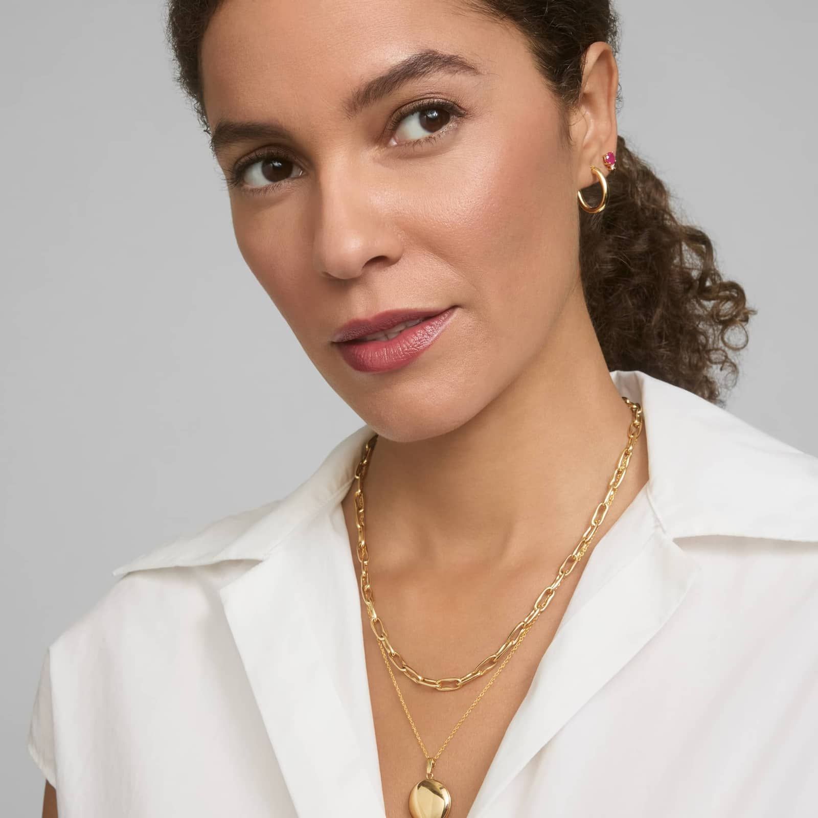 Tube Hoop Earrings (3x30mm) in 14K Yellow Gold