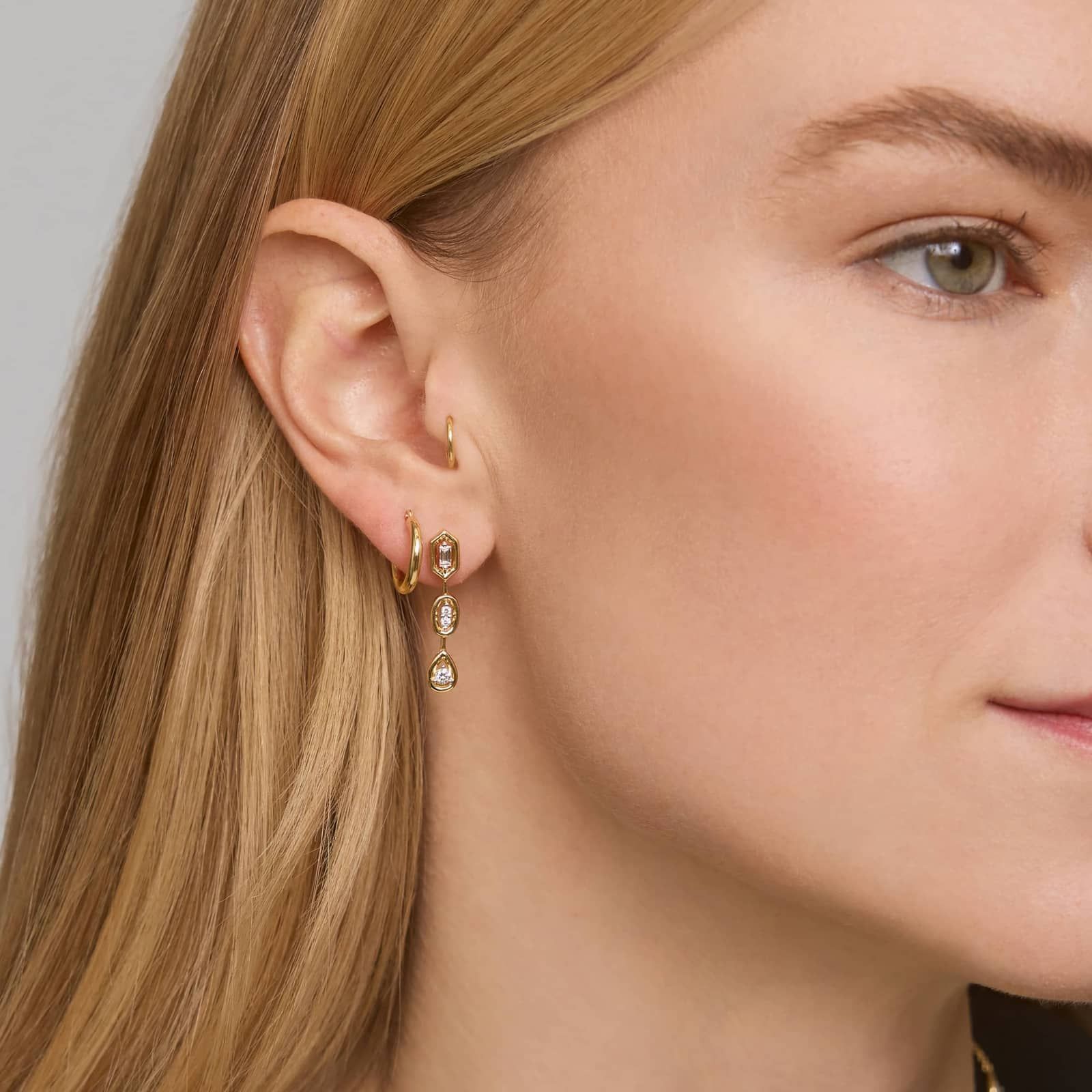 Hoop Earrings (2x12mm) in 14K Yellow Gold