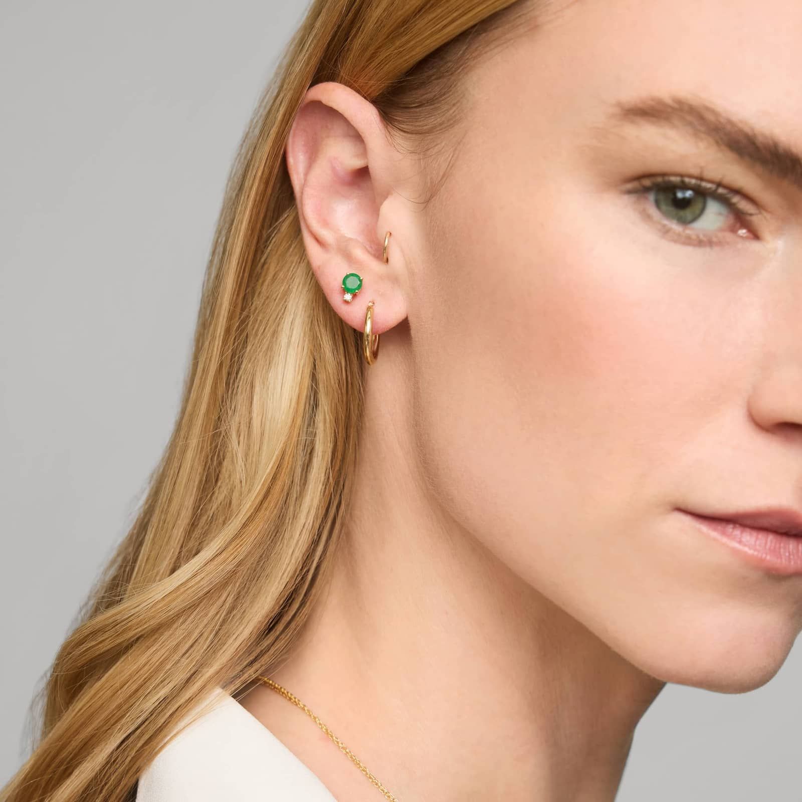 Hoop Earrings (2x25mm) in 14K Yellow Gold