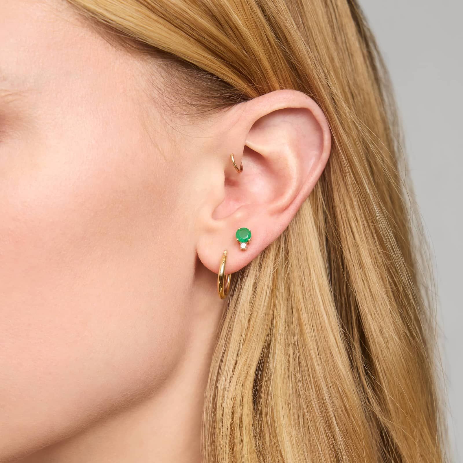 Hoop Earrings (2x25mm) in 14K Yellow Gold