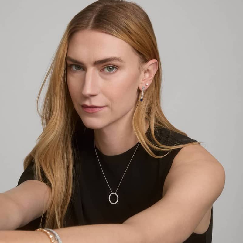 Hidden Halo Stud Earrings with 0.5 CTW Round Cut Diamonds in 14K Yellow Gold