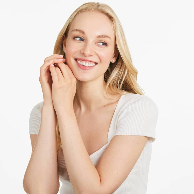 Blossom Lab-Grown Diamond  Stud Earrings In 14K Rose Gold