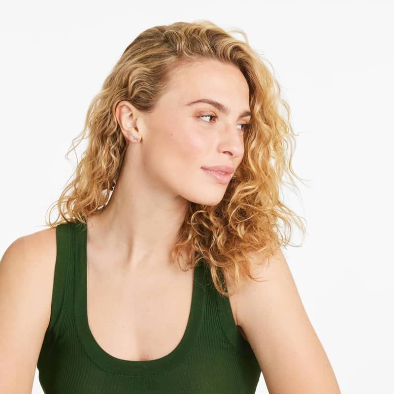 14K White Gold Lab-Grown Diamond Taurus Constellation Stud Earrings