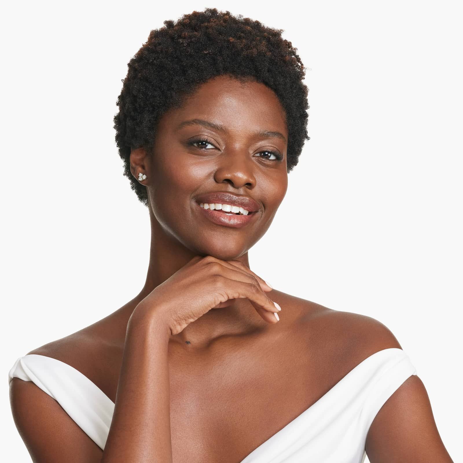 Fancy Cluster Lab-Grown Diamond Earrings In 14K Yellow Gold