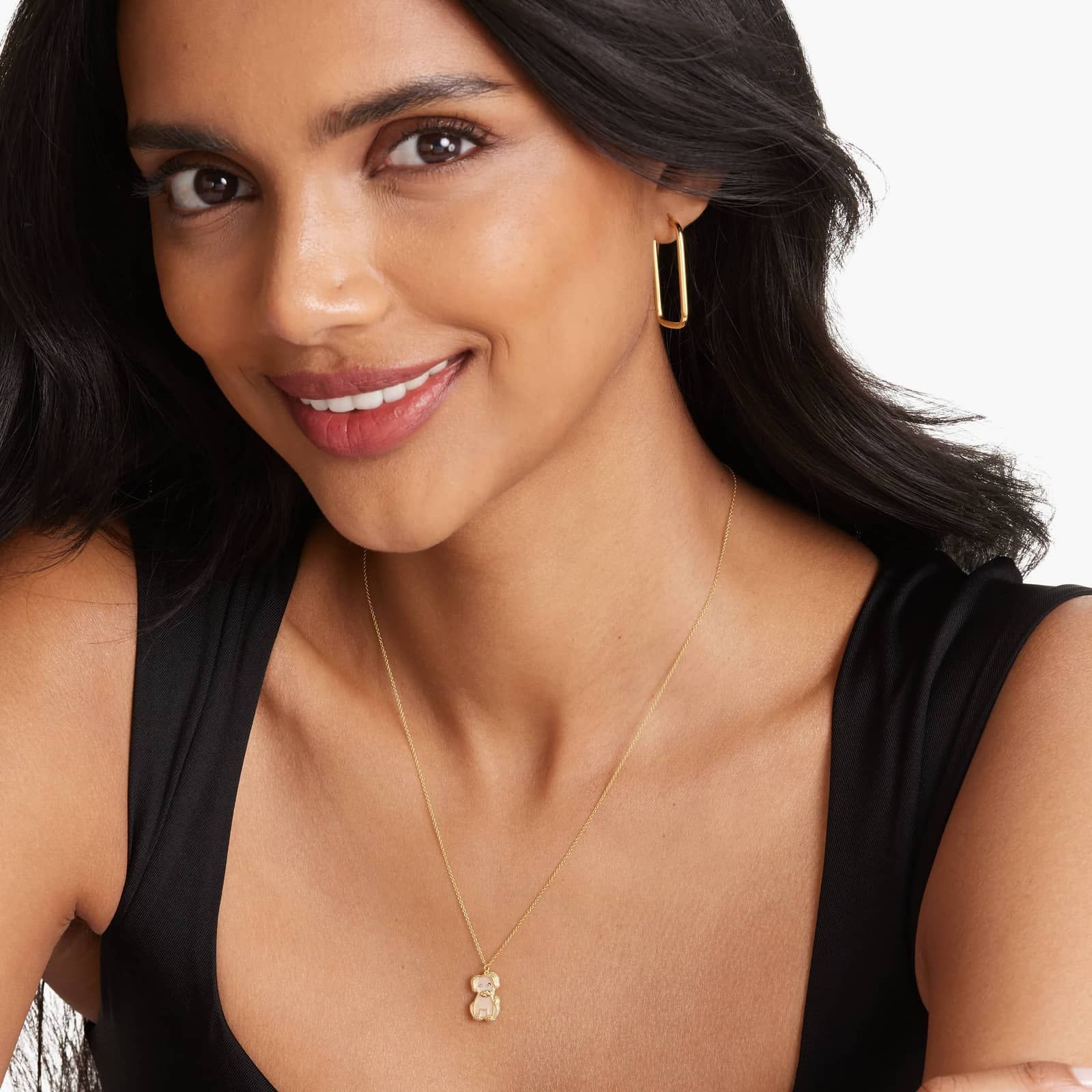 Golden Hour Paperclip Earrings In 14K Yellow Gold