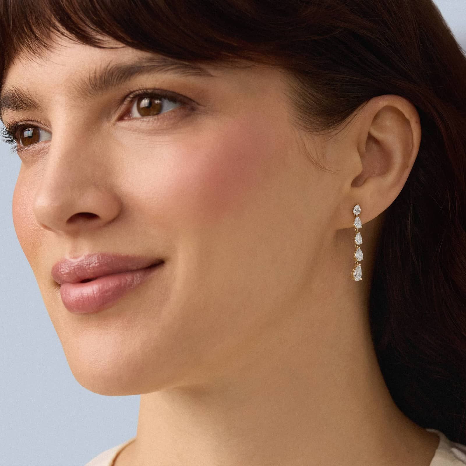 Pear Lab-Grown Diamond Drops in 14K Yellow Gold (2 1/4 ct. tw.)