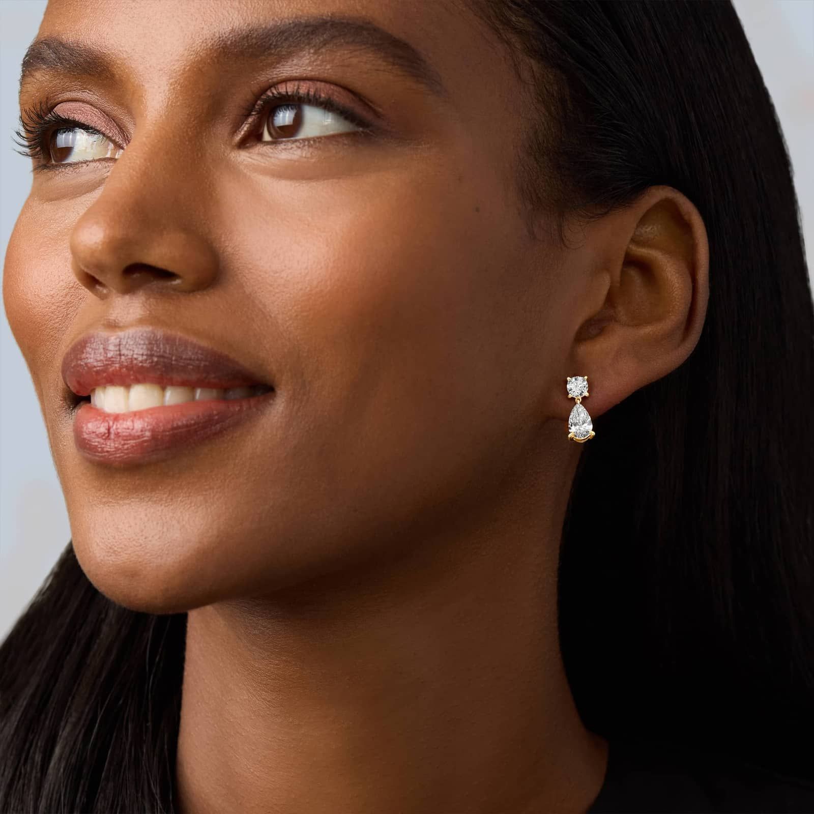 Lab-Grown Diamond Drop Earrings in 14K Yellow Gold (3 ct. tw.)