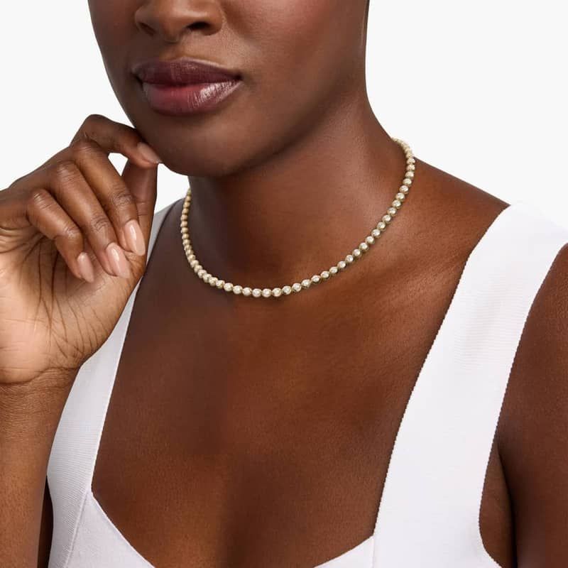 Illusion Tennis Necklace With Lab-Grown Diamonds In 14K Yellow Gold