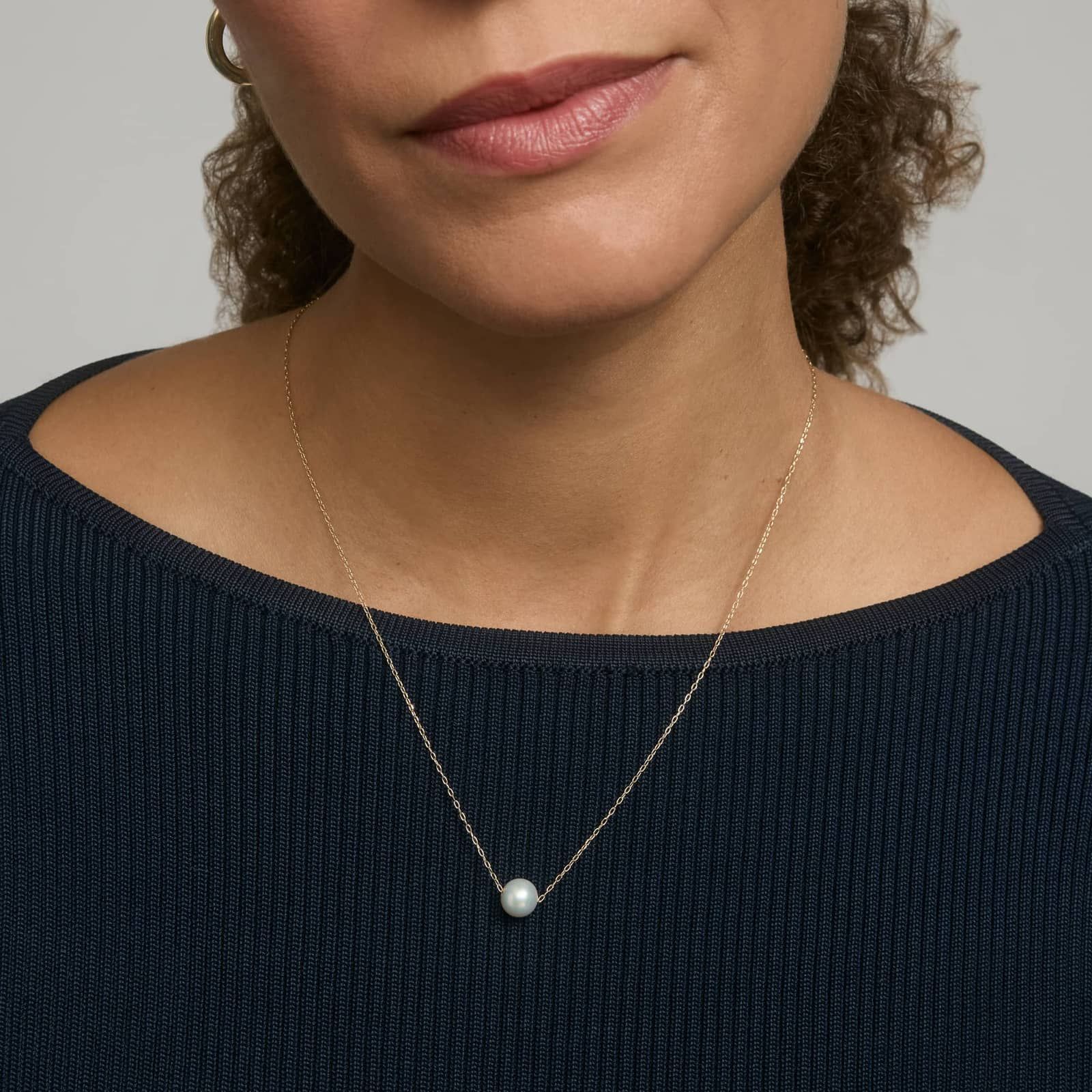 Freshwater Pearl Necklace in 14K Yellow Gold