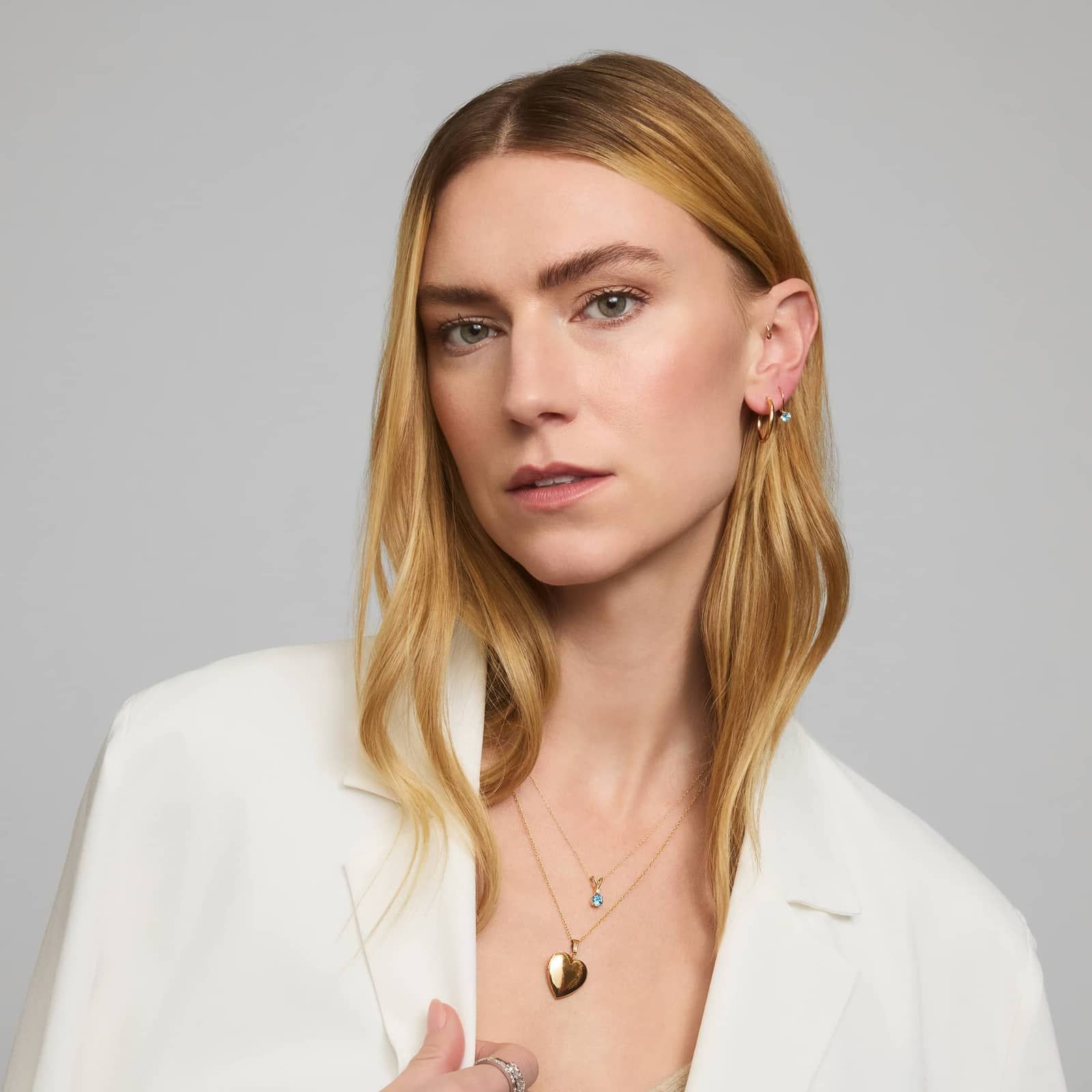 Blue Topaz Pendant Necklace with Diamond Accent in 14K Yellow Gold