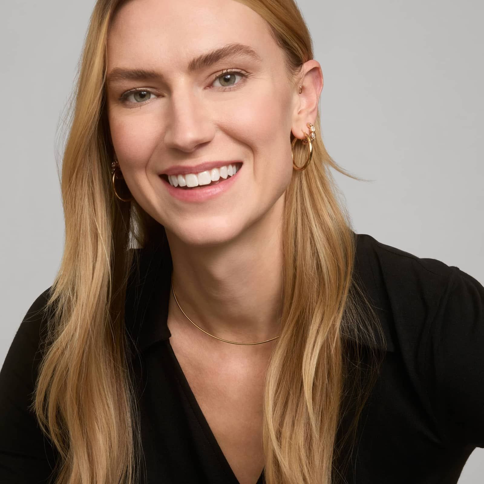 Omega Chain Collar Necklace In 14K Yellow Gold