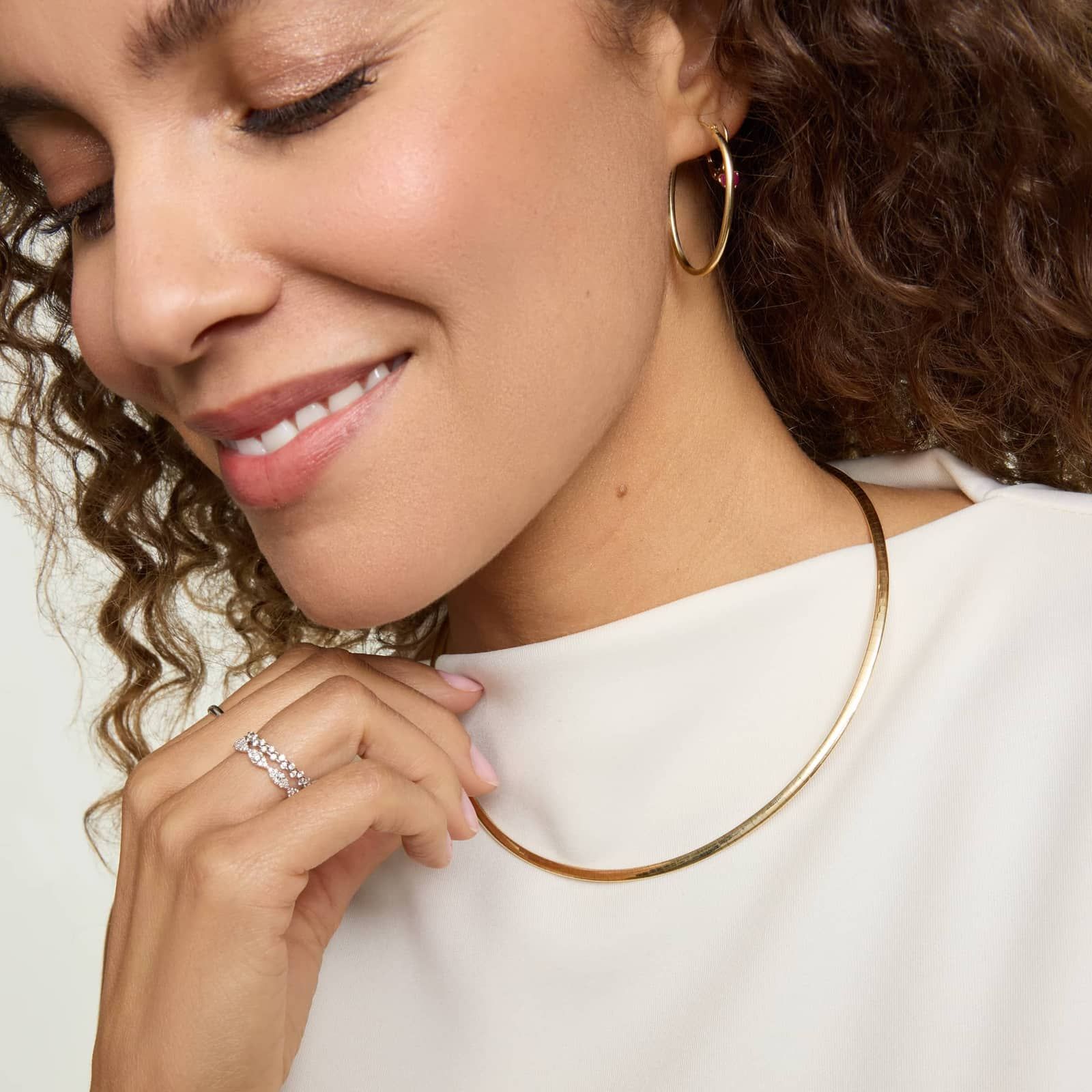 Omega Chain Necklace in 14K Yellow Gold