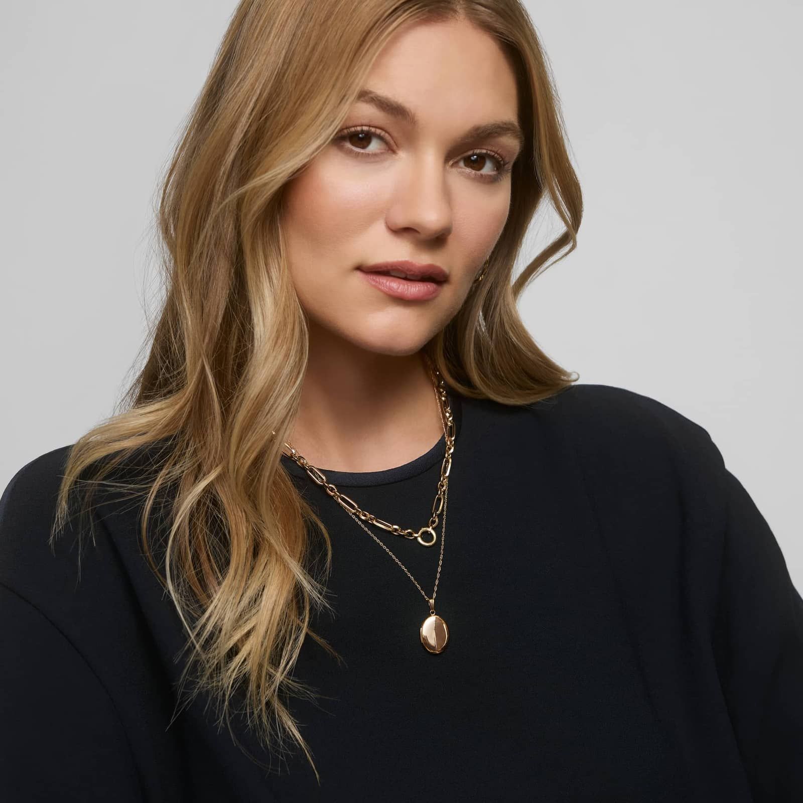 Fancy Link Chain Necklace in 14K Yellow Gold