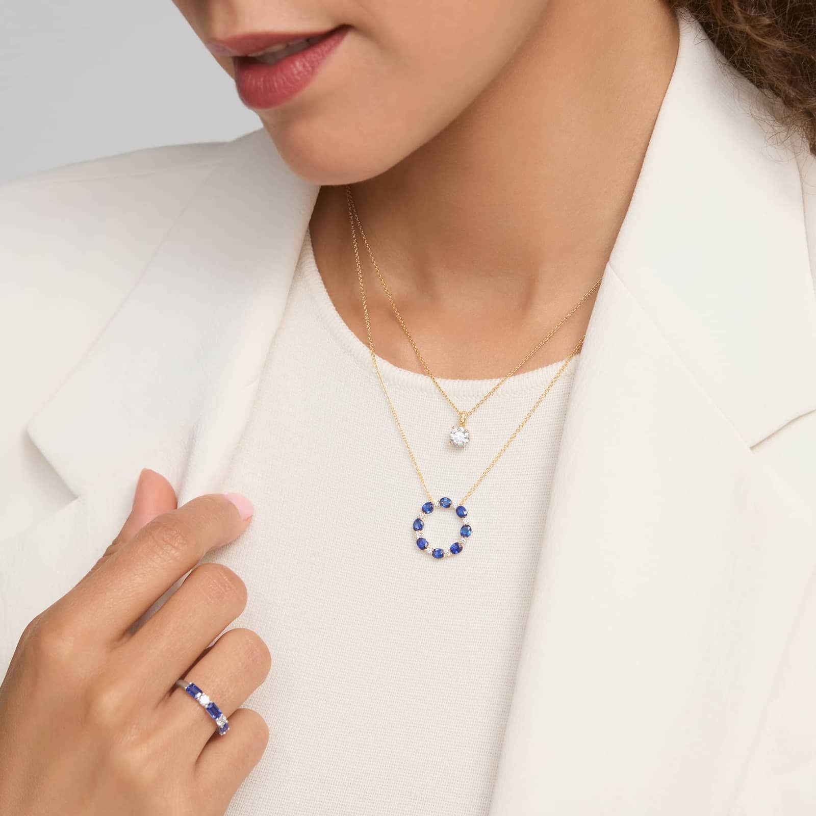 1 CTW Round Cut Diamond Pendant Necklace with Diamond Bale in 14K Yellow Gold