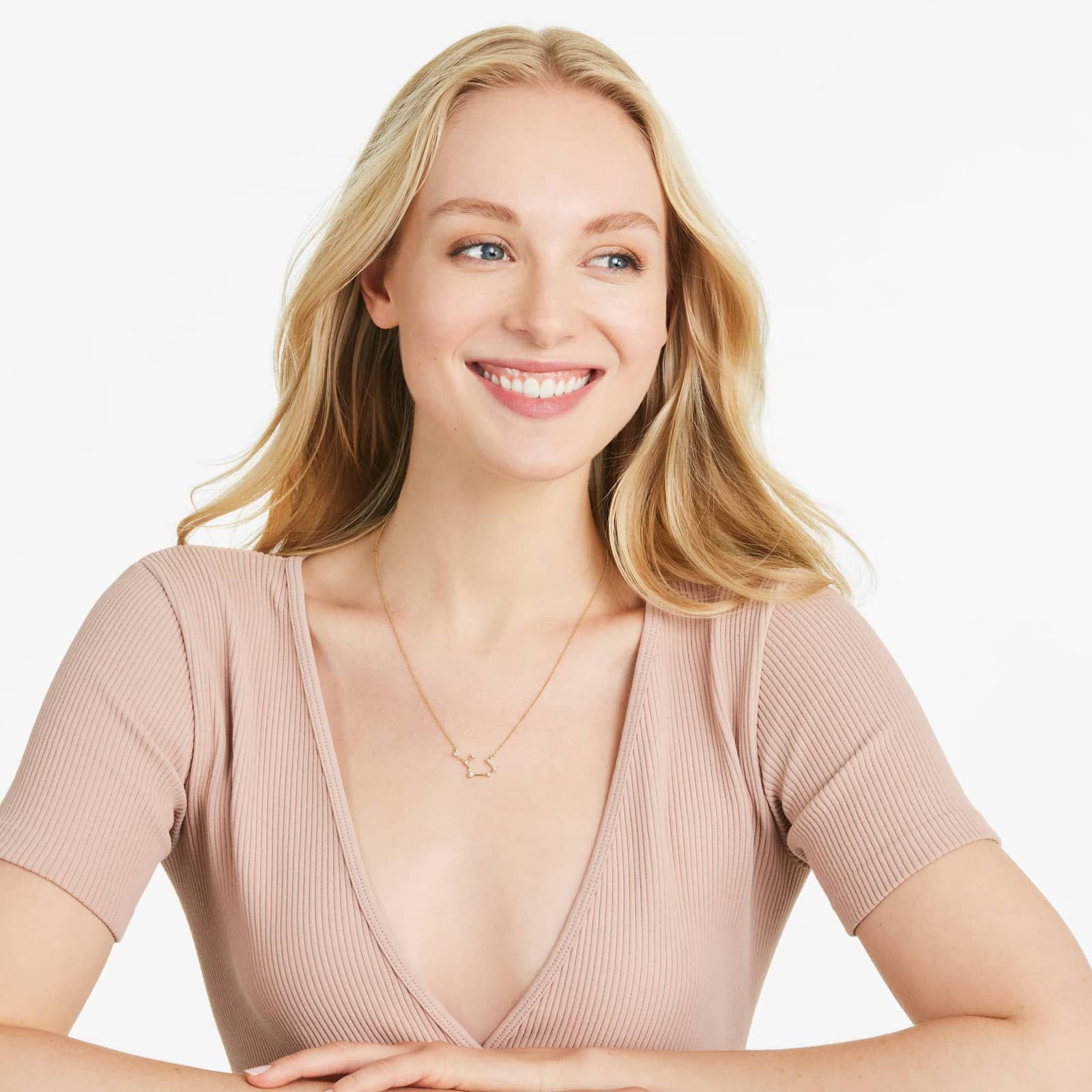 Lab-Grown Diamond Sagittarius Constellation Necklace In 14K Yellow Gold