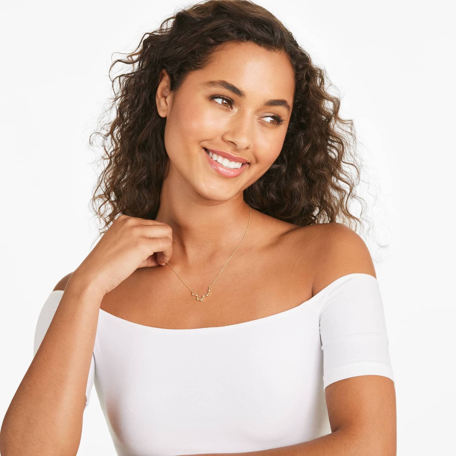 Lab-Grown Diamond Pisces Constellation Necklace In 14K Yellow Gold By James Allen