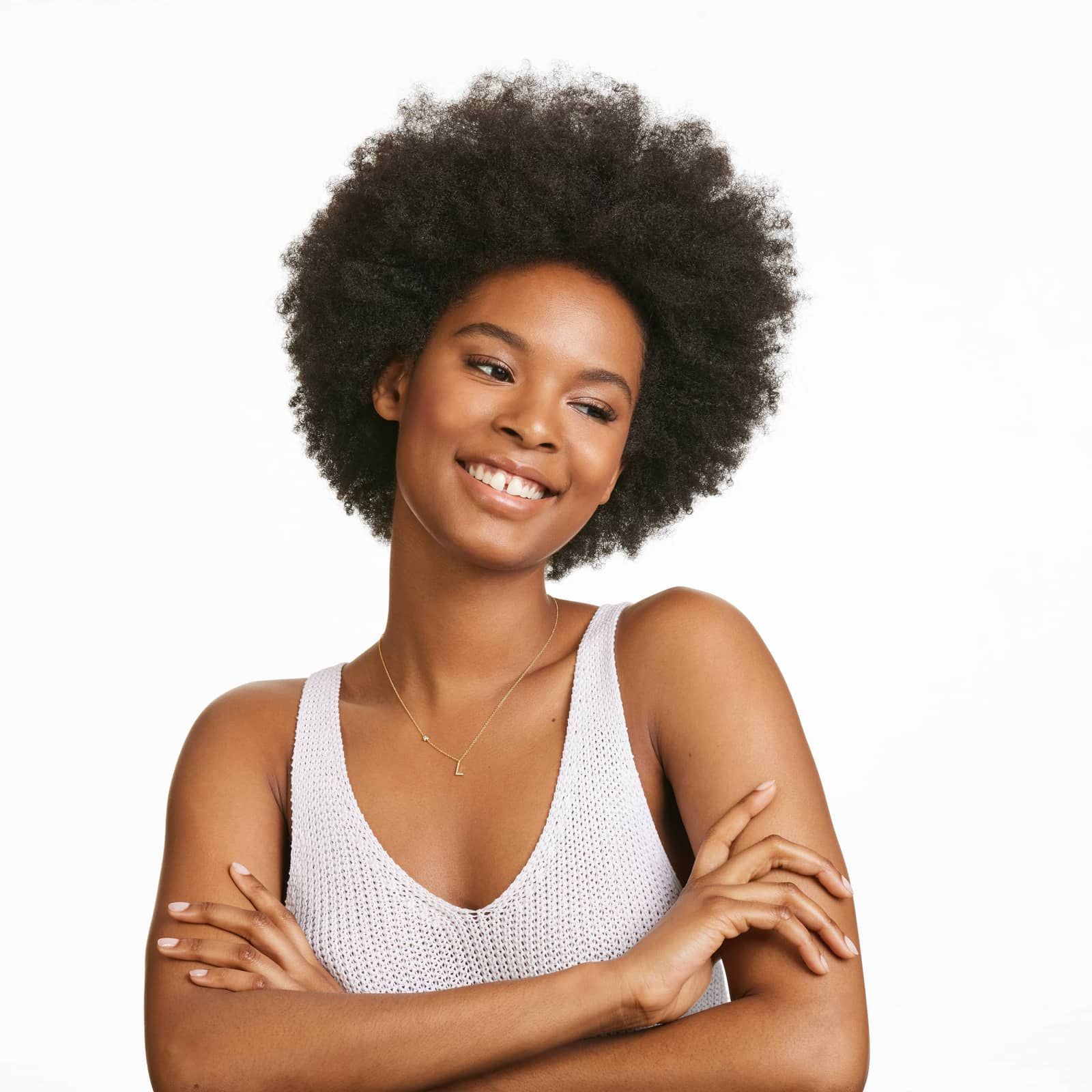 Initial L Diamond Necklace In 14K Yellow Gold