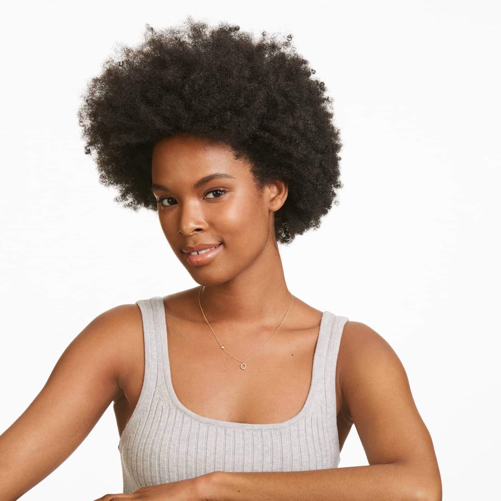 Initial Q Diamond Necklace In 14K Yellow Gold