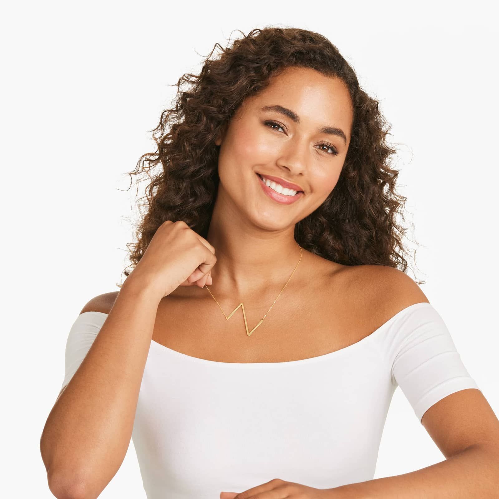 14K Yellow Gold Large Initial Z Necklace