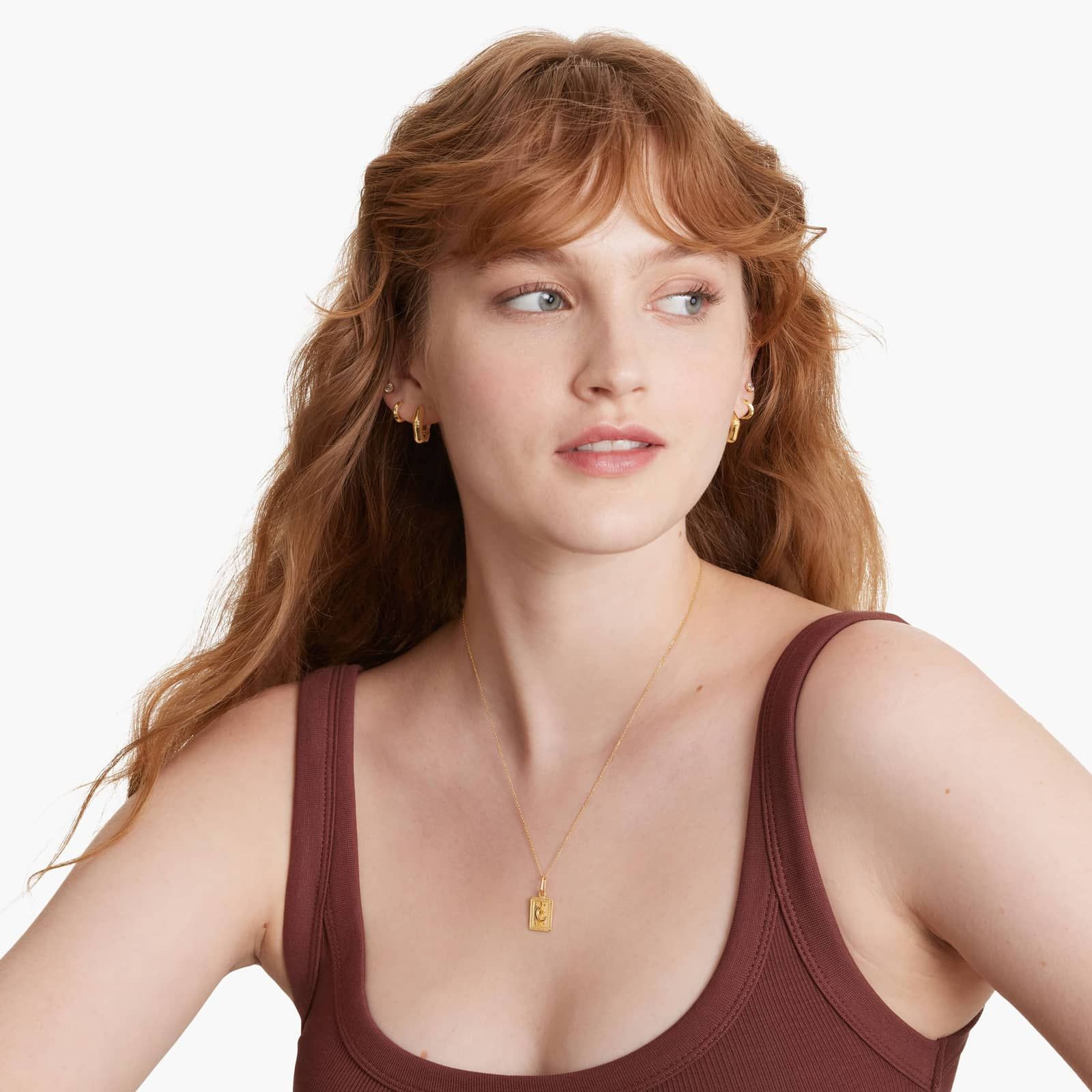 14K Yellow Gold Golden Hour Moon & Stars Pendant Necklace