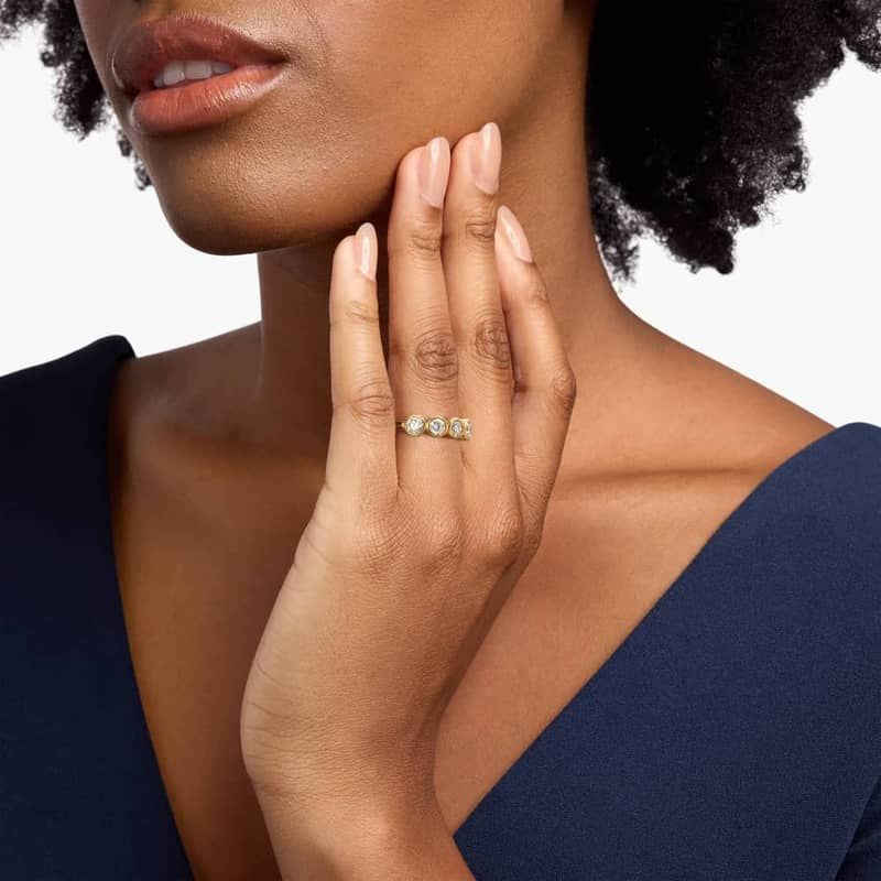 Lab-Grown Diamond Bezel Ring in 14K Yellow Gold