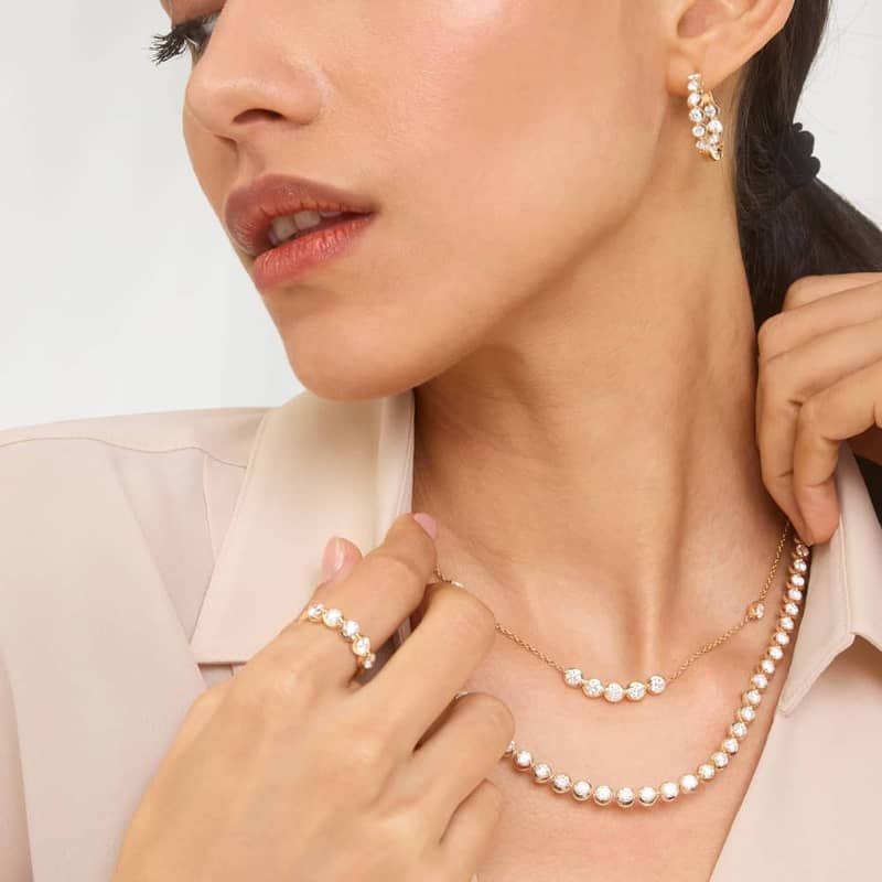 Illusion Ring With Diamonds In 14K Yellow Gold