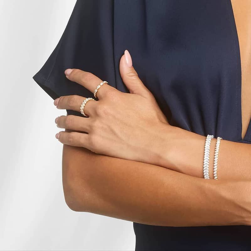 7 Stone Ring With 1 CTW Marquise Cut Lab-Grown Diamonds In 14K Yellow Gold