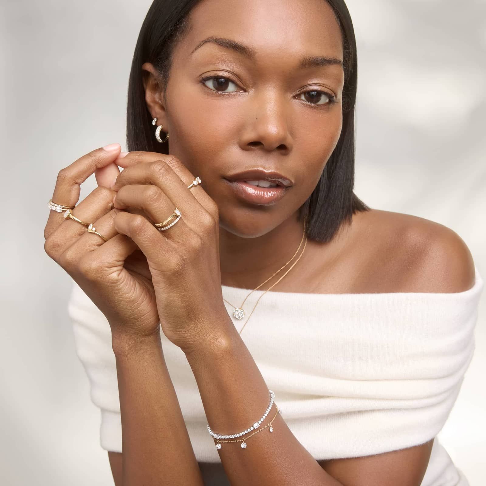 Diamond Ring with 0.25 CTW Round Cut Lab-Grown Diamonds in 14K Yellow Gold