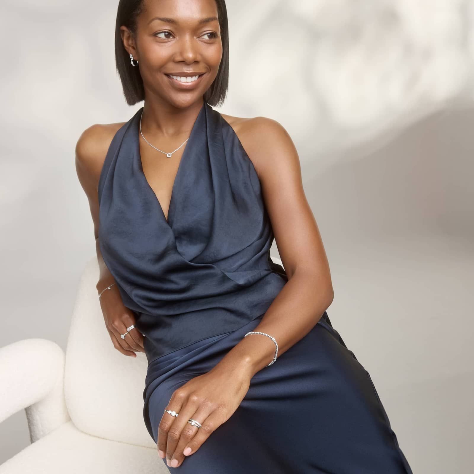 Diamond Solitaire Rope Ring with 0.2 CTW Oval Cut Lab-Grown Diamond in 14K White Gold