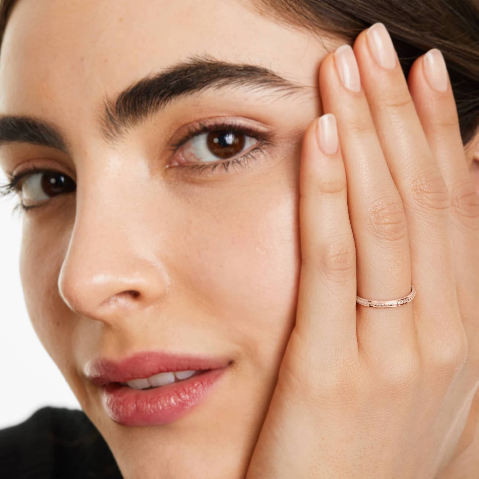Cable Accent Ring In 14K Rose Gold By James Allen