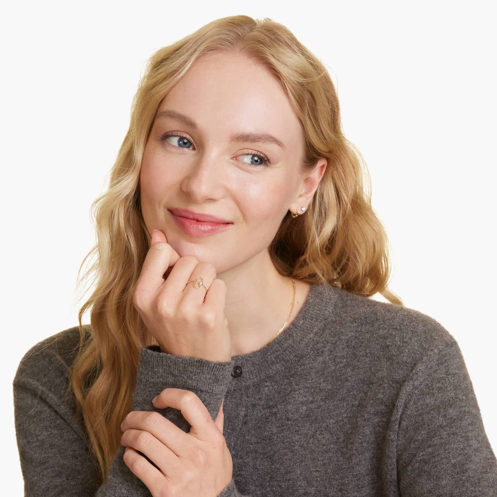 Dainty Diamonds Geometric Oval Ring In 14K Yellow Gold By James Allen