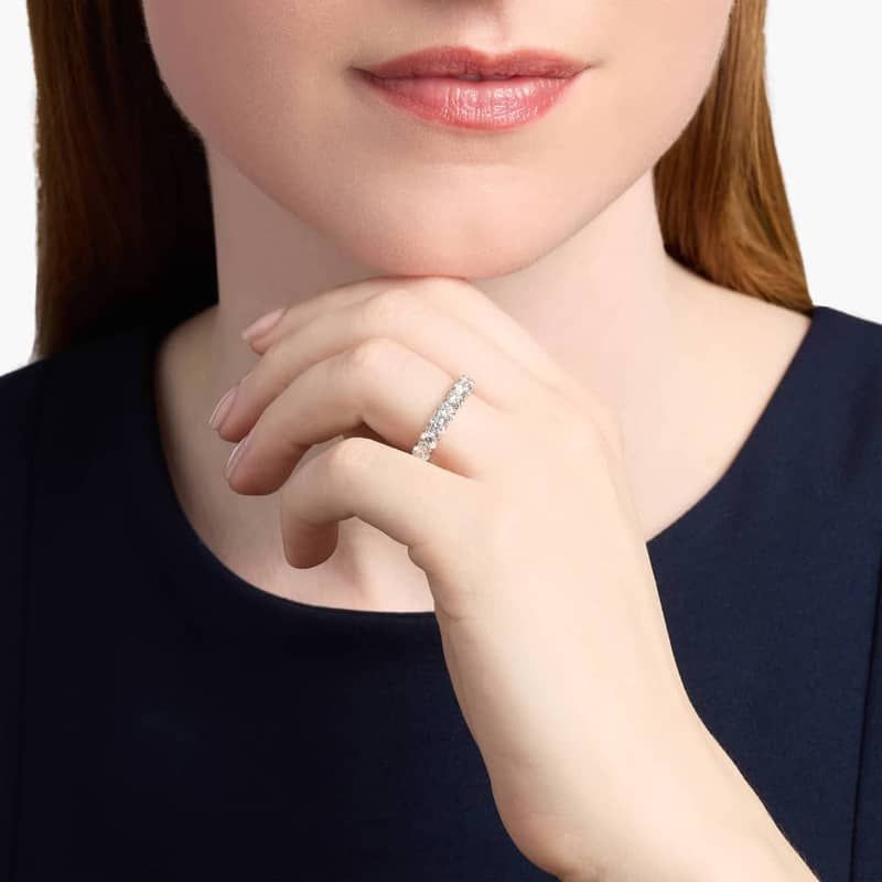 Riviera Pavé Diamond Eternity Ring in Platinum (3 ct. tw.)