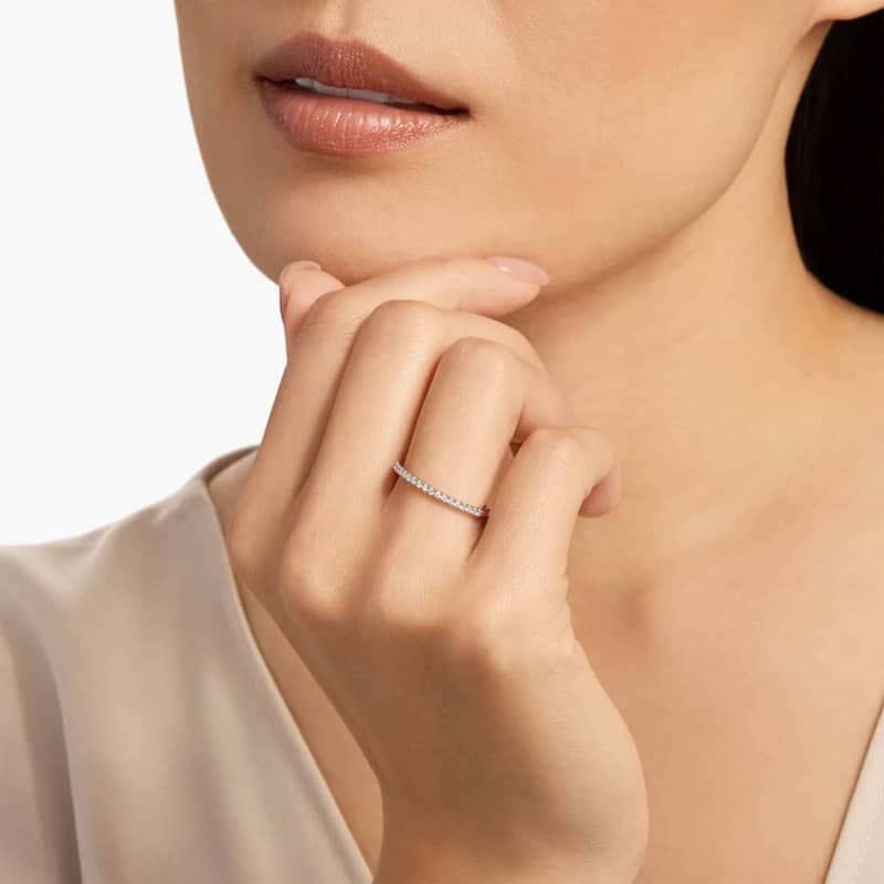 Riviera Pavé Diamond Ring in 14k Rose Gold (1/4 ct. tw.)