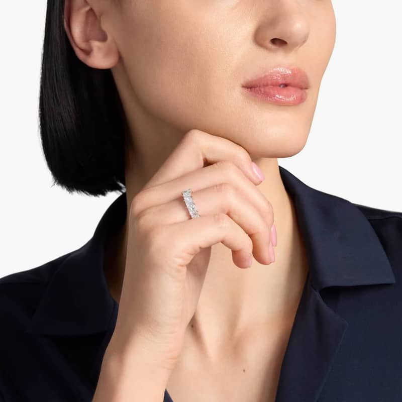 Princess Cut Eternity Ring In 14K Rose Gold (7 Ct. tw. - H-I / SI1-SI2)