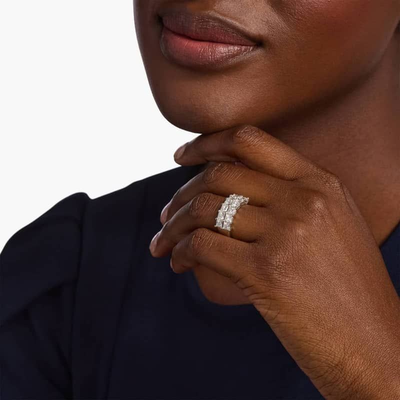 Two Row Princess-Cut Diamond Ring in Platinum (2 1/2 ct. tw.)