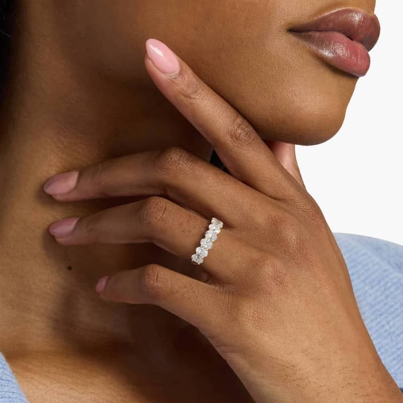 Seven Stone Oval Diamond Ring in 14k Yellow Gold (2 Ct. tw. - H-I / SI1-SI2)