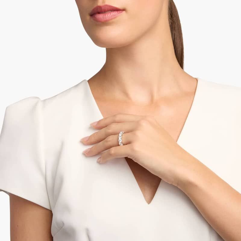 Five Stone Shared Prong Contour Lab-Grown  Diamond Ring In 14K White Gold (2 Ct. tw. - F-G / VS2-SI1)