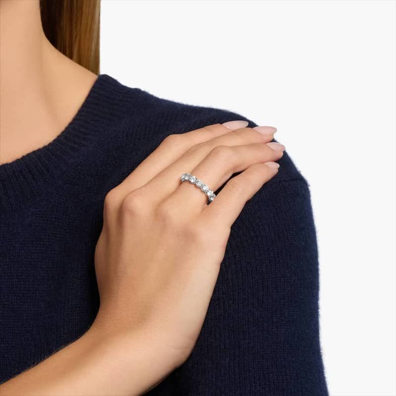 Floating Diamond Eternity Ring In 14K White Gold (3 Ct. tw. - H-I / SI1-SI2)