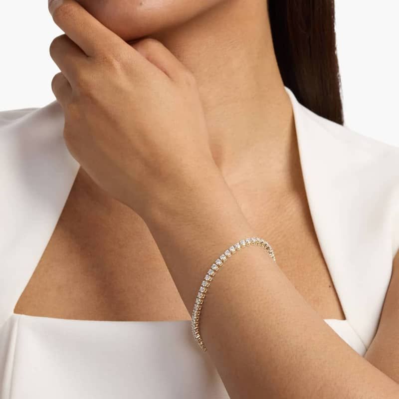 7 " Four Prong Lab-Grown Diamond Tennis Bracelet In 14K Yellow Gold (4 Ct. tw. - F-G / VS2-SI1)