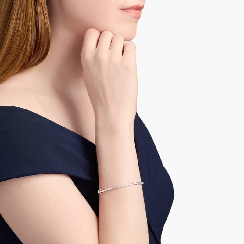 Luna Diamond Bangle in 14k White Gold (1 ct. tw.)