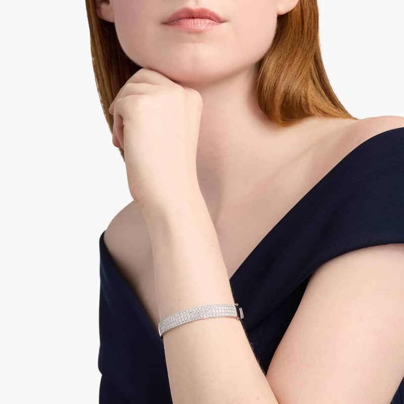 Diamond Multi-Row Bangle in 14k White Gold (5 ct. tw.)