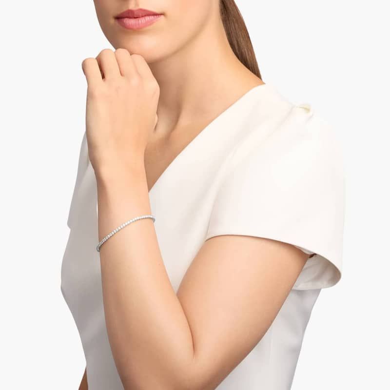 7 " Two-Prong Lab Grown Diamond Tennis Bracelet In 14K White Gold (3 Ct. tw. - F-G / VS2-SI1)