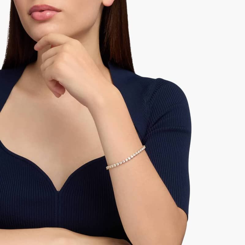 8 " Four Prong Lab-Grown Diamond Tennis Bracelet In 14K Yellow Gold (7 Ct. - F-G / VS2-SI1)