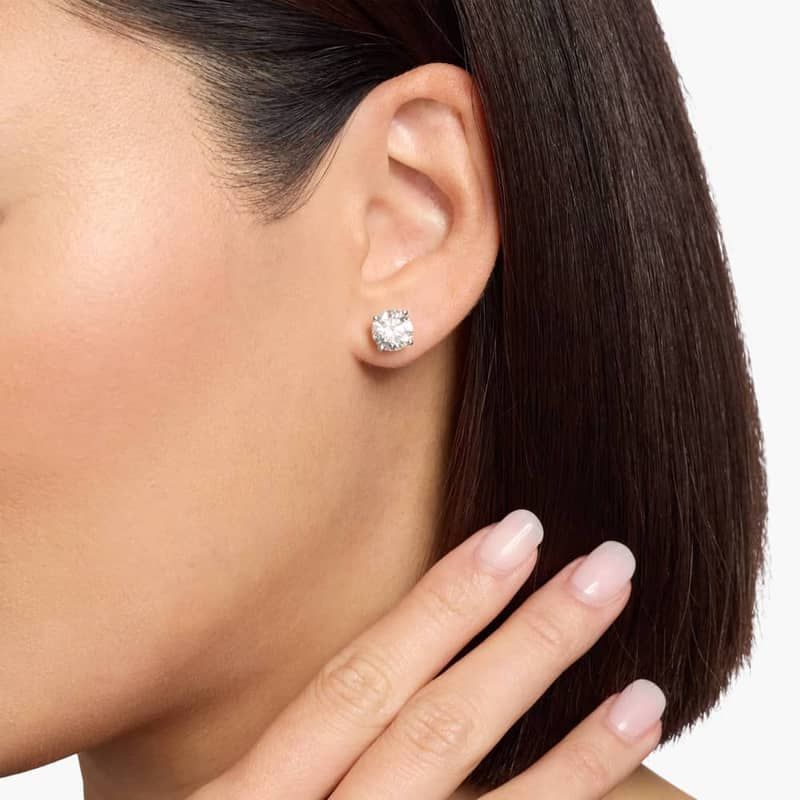 Diamond Stud Earrings in 14k White Gold (4 ct. tw.)